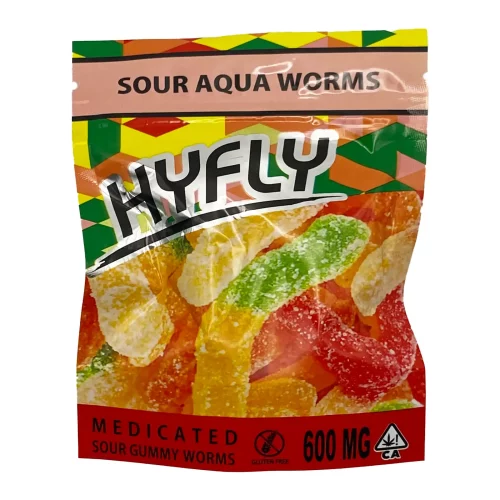Hyfly Gummies - Sour Aqua Worms
