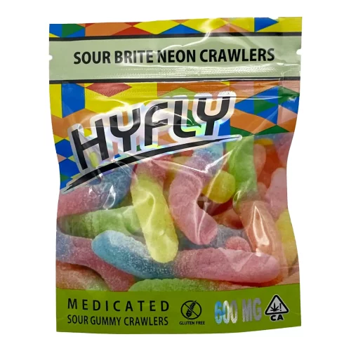 Hyfly Gummies - Sour Brite Neon Crawlers